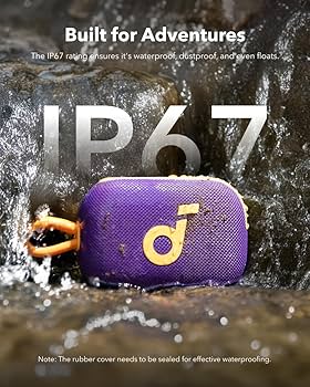 Anker Soundcore Select 4 Go Bluetooth Speaker Purple & Yellow - سبيكر لاسلكي محمول 5 واط من انكر بنفسجي واصفر