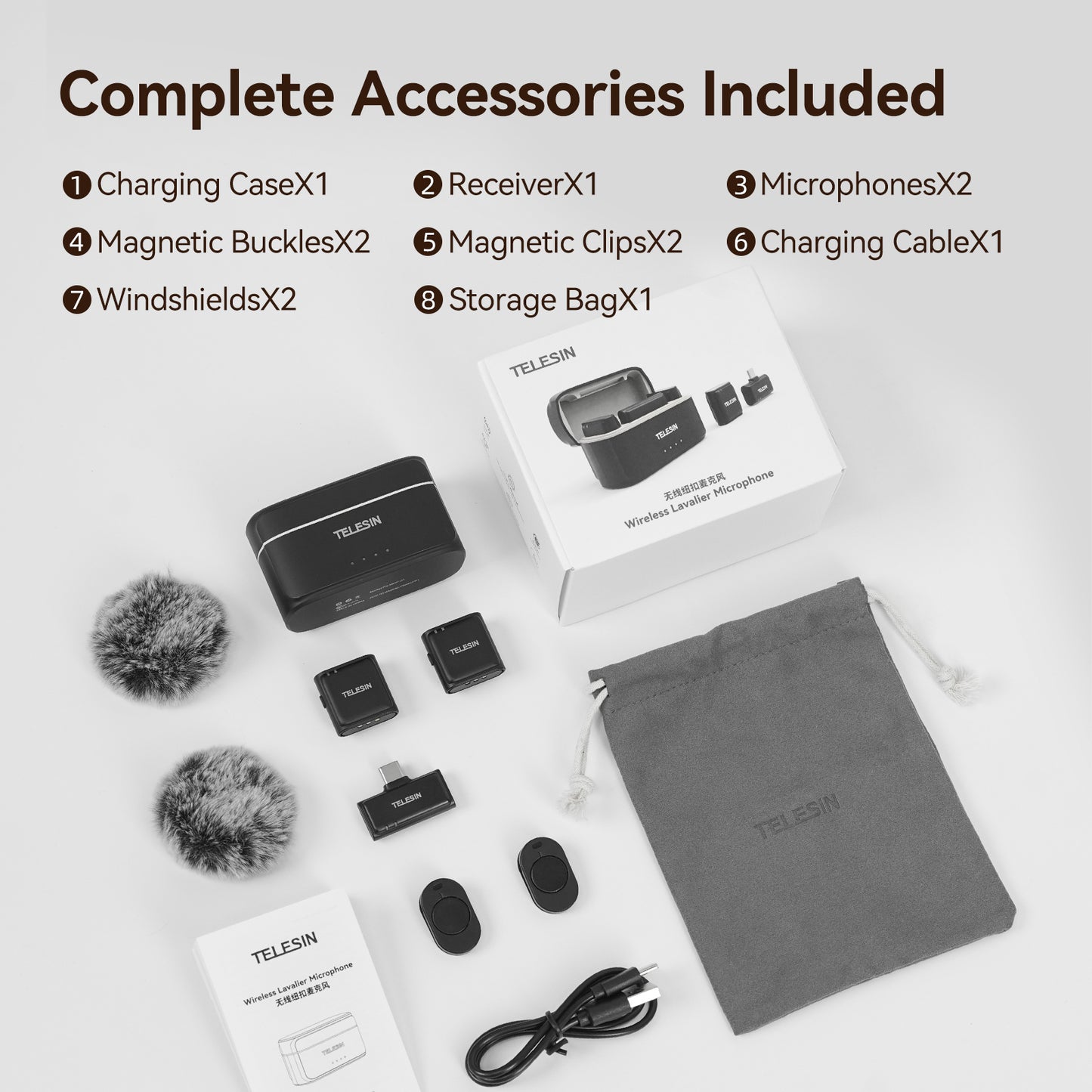 TELESIN MOBILE BUTTON MICROPHONE (TYPE-C)
مايك بلوتوث تايب سي من تيلسن