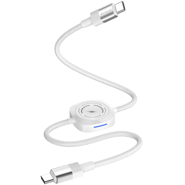 Proove Cable  Multi Charging (Type-C to Type-C) White - كيبل تايب سي تايب سي مع شاحن لساعه ابل من بروف
