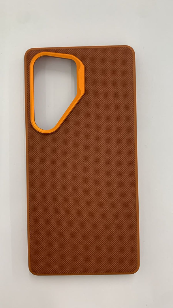 VEGAN LEATHER CASE FOR SAMSUNG S25 ULTRA RED - كفر جلد للسامسونج اس 25 الترا احمر