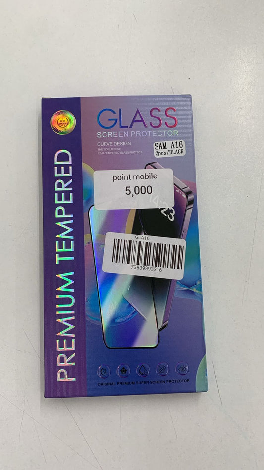 Premium Tempered Glass Black For Samsung A16 - لاصق للسامسونج اي 16