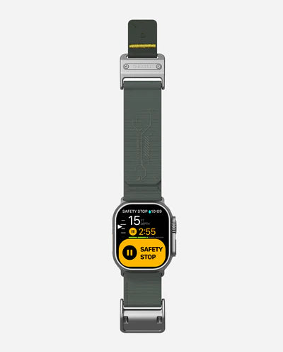 AULUMU A11 Mag Buckle Slim Band for Apple Watch 42-49MM Green - سير ساعات ابل مقاس 42-49 مم من اولومو اخضر