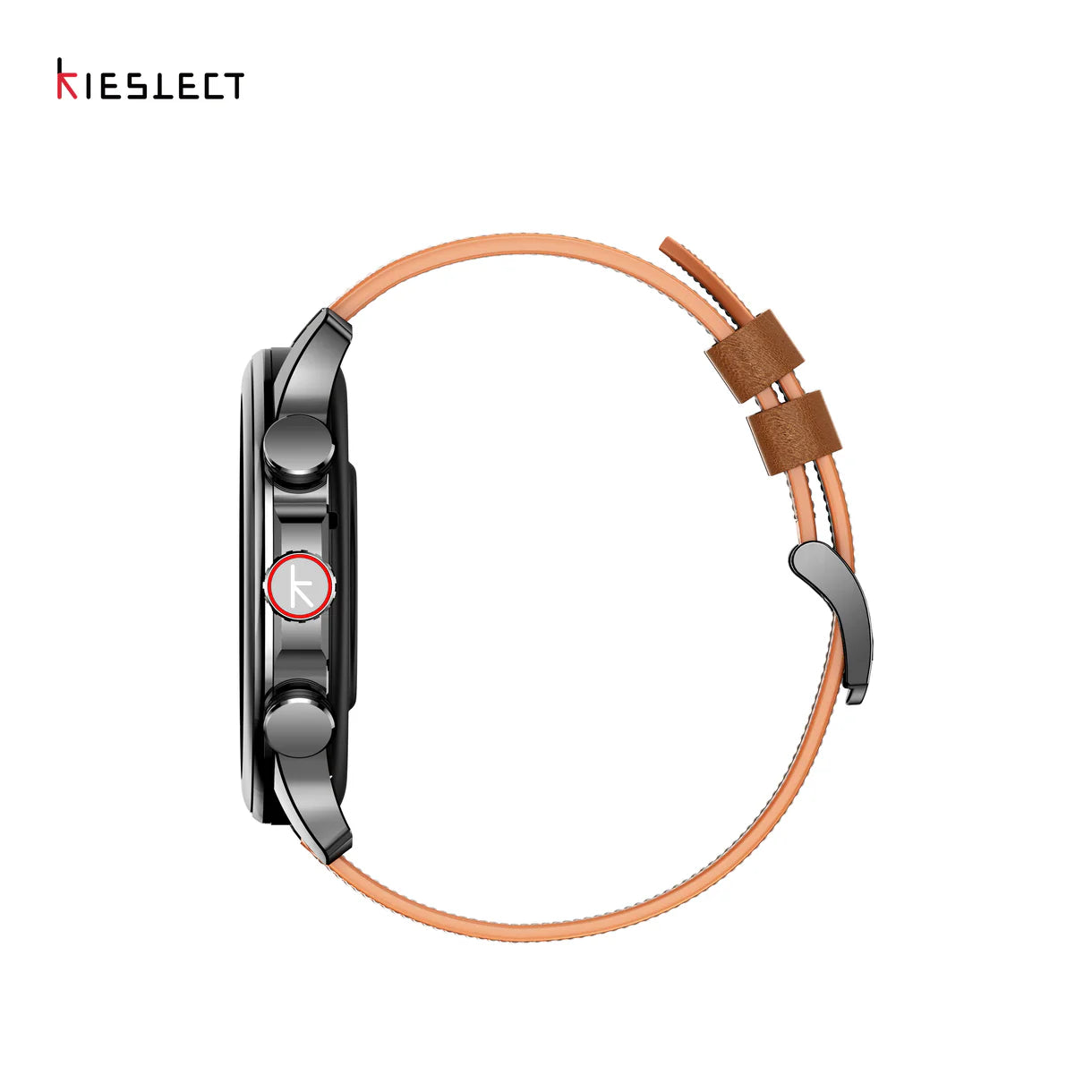 Kieslect Smart Calling Watch Balancer Black with Brown Strap - ساعة ذكية من كيسليكت