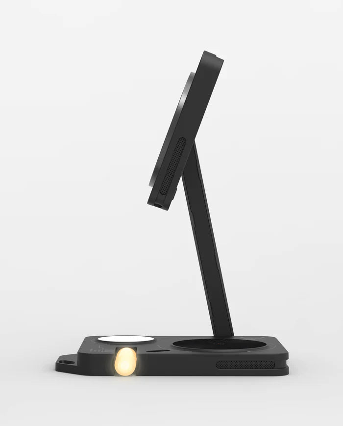 AULUMU M01 FOLDABLE MAGNETIC WIRELESS FAST CHARGER 4IN1 BLACK - شاحن ماك سيف لاسلكي 4 في 1 من اولومو اسود