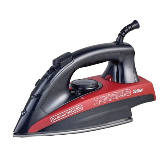 Black&Decker X2200-B5 2200W STEAM IRON WITH NONSTICK SOLEPLATE  - مكوى بخارية 2200 واط مع قاعدة غير لاصق من بلاك اند ديكر