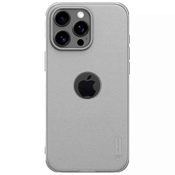 Nillkin Super Frosted Shield Pro for Apple iPhone 16 Pro Max (Without Logo cutout) Grey - كفر للايفون 16 برو ماكس من نيلكين رمادي