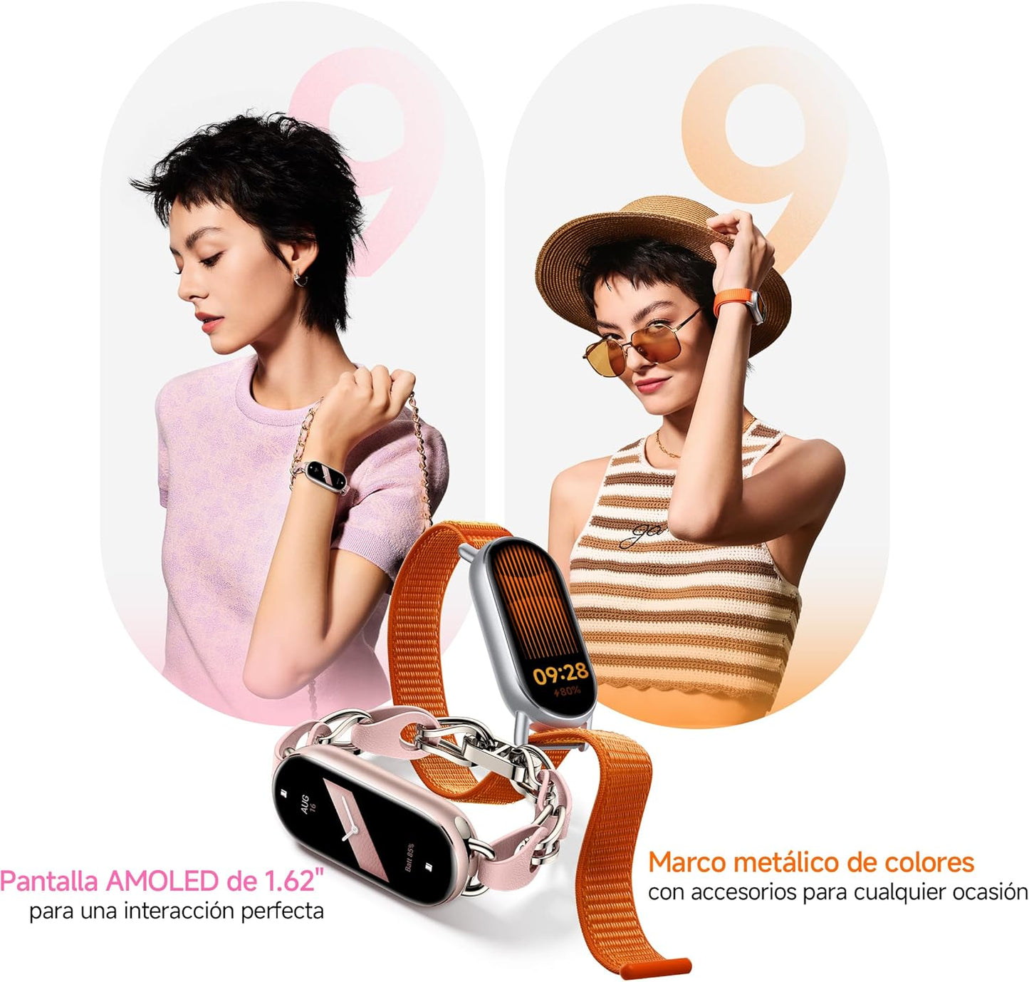 XIAOMI SMART BAND 9 ROSE - سوار ذكي من شاومي وردي