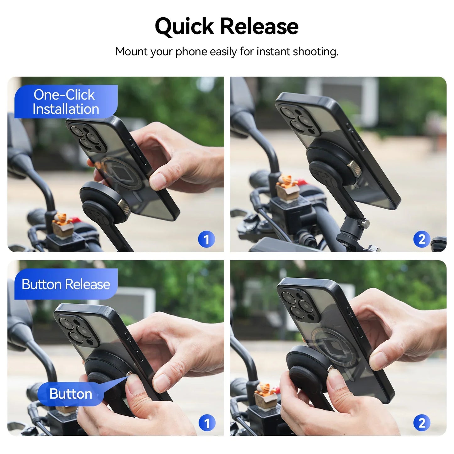 TELESIN Bike Handlebar Mount for Phone - ستاند مغناطيسي للدراجة من تيليسن