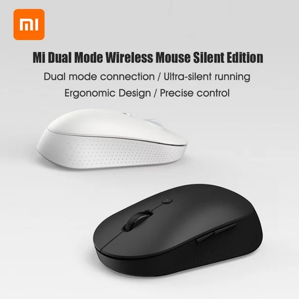 MI DUAL MODE WIRELESS MOUSE SILENT EDITION WHITE - ماوس لاسلكي من شاومي ابيض