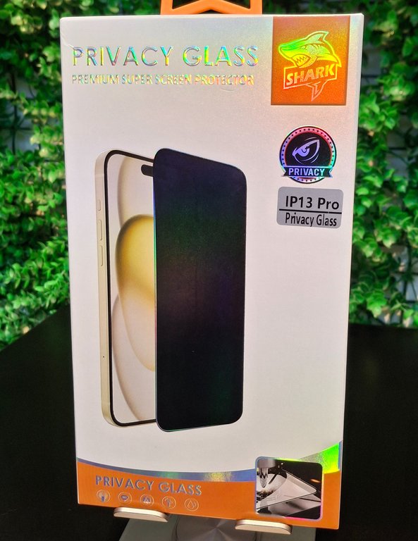 SHARK GLASS FOR IPHONE 13 PRO PRIVACY - لاصق زجاج ايفون ١٣ برو مضلل