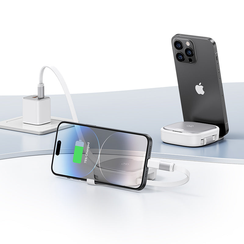 USAMS US-SJ650 U87 60W Fast Charging Cable With Multifunctional Storage Set Box silver - كابل تايب سي تايب سي 60 واط مع علبة تخزين متعددة الوظائف من يوسامس فضي