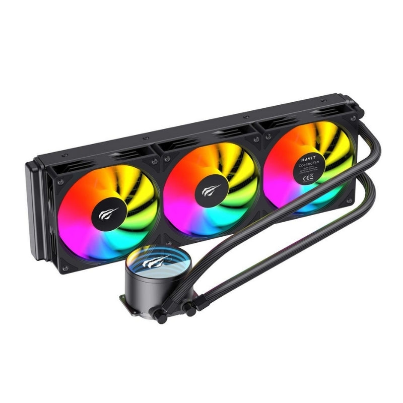 Havit F2002 Computer case fan 12V black - مبرد مائي 360 ملم من هافيت اسود