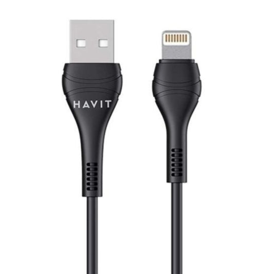 Havit CB6160 cable 1m USB-A To lightning 2A black - كيبل يو اس بي ايفون من هافيت