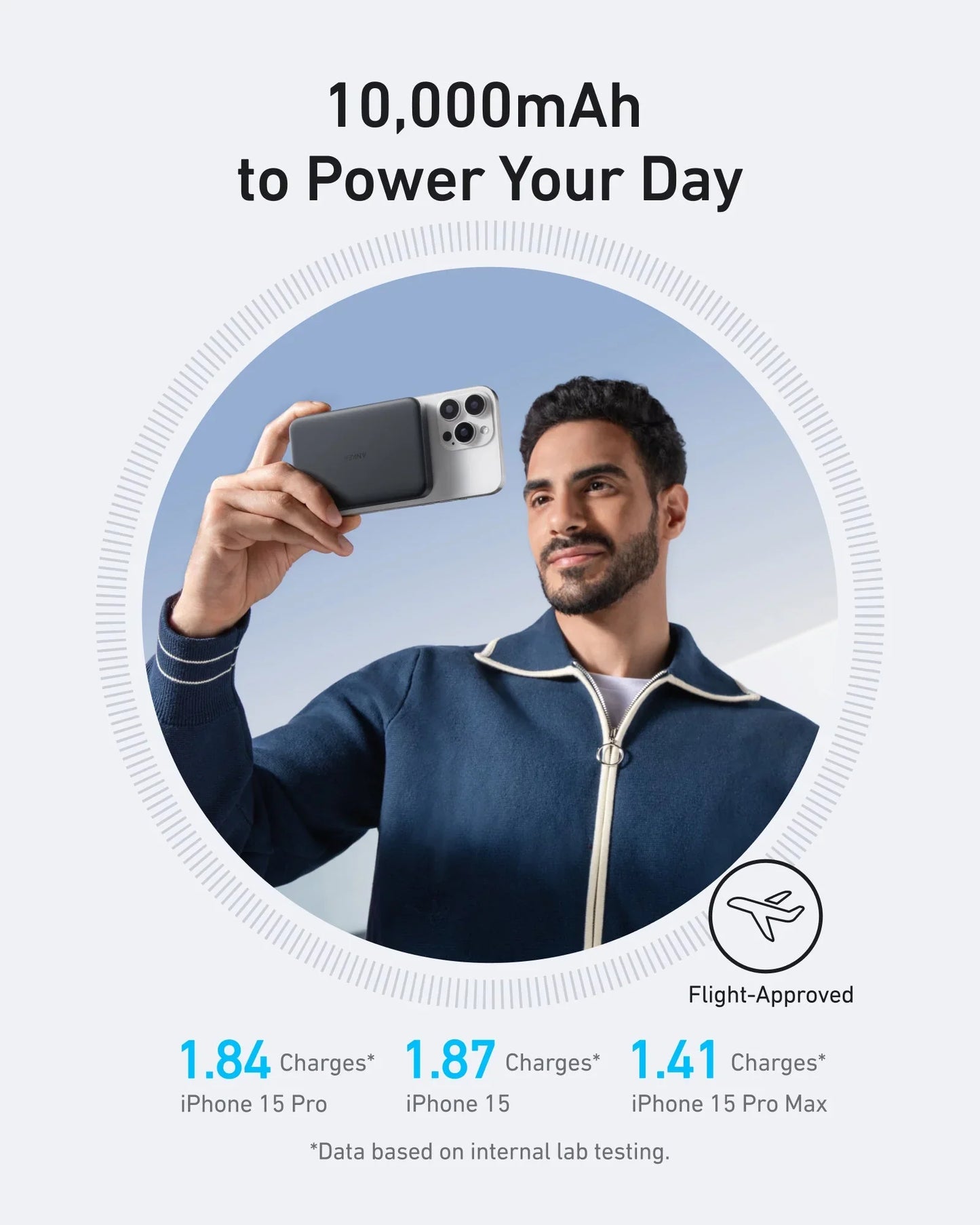 Anker MagGo Power Bank 10K mAh Slim 15W Qi2 Black - باوربنك ماك سيف سليم 10000 ملي امبير 15 واط من انكر
