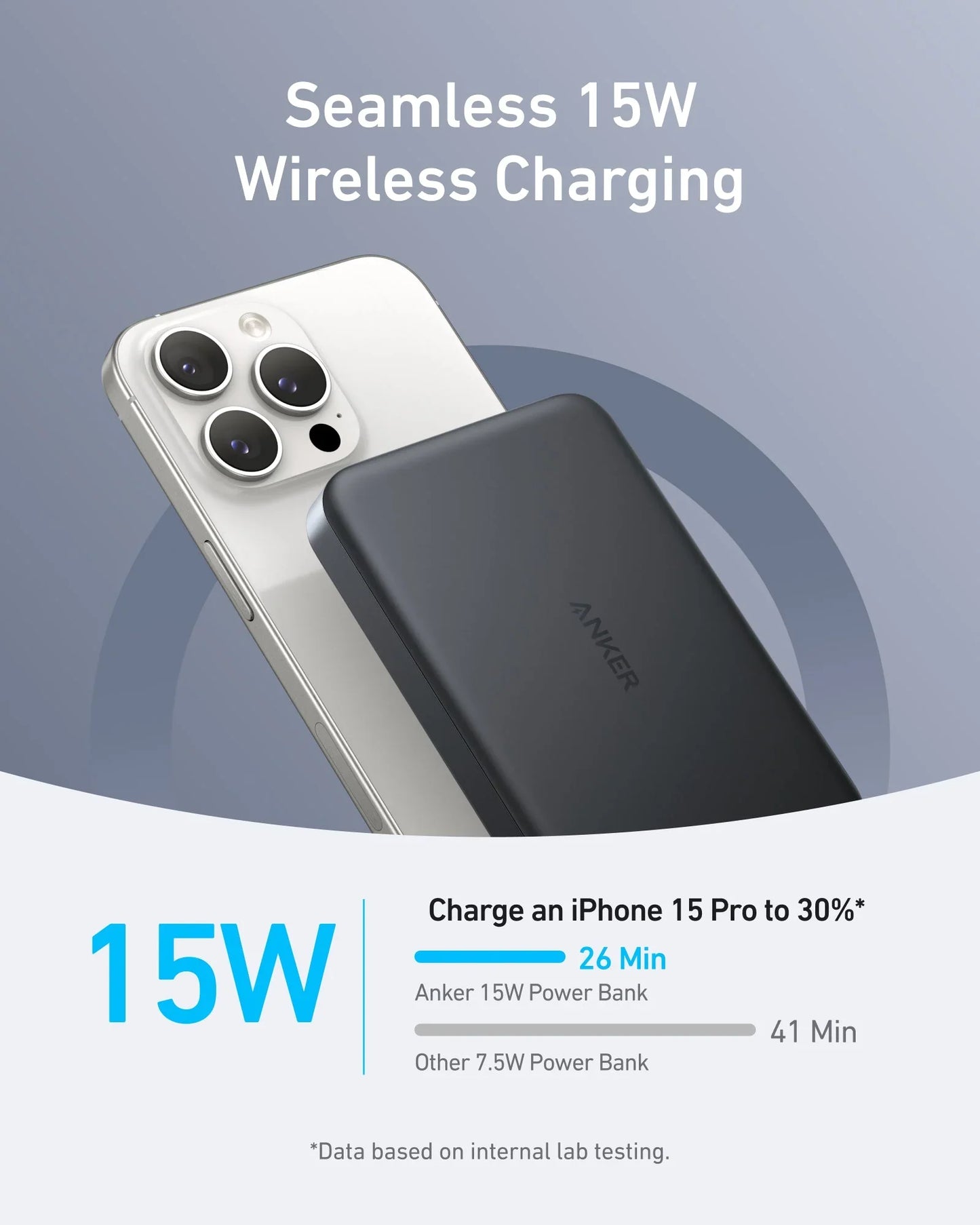 Anker MagGo Power Bank 10K mAh Slim 15W Qi2 Black - باوربنك ماك سيف سليم 10000 ملي امبير 15 واط من انكر