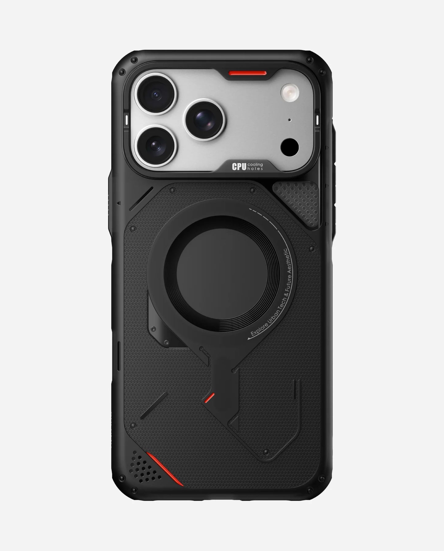 A17 RUGGED CASE FOR IPHONE 17 PRO MAX TRANSLUCENT GRAY - كفر ايفون 17 برو ماكس ماك سيف من اولومو رمادي شفاف