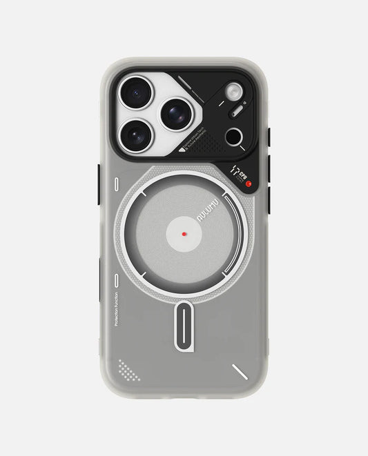 A17 FROSTED CASE FOR IPHONE 17 PRO MAX TRANSLUCENT GRAY  - كفر ايفون 17 برو ماكس من اولومو رمادي شفاف