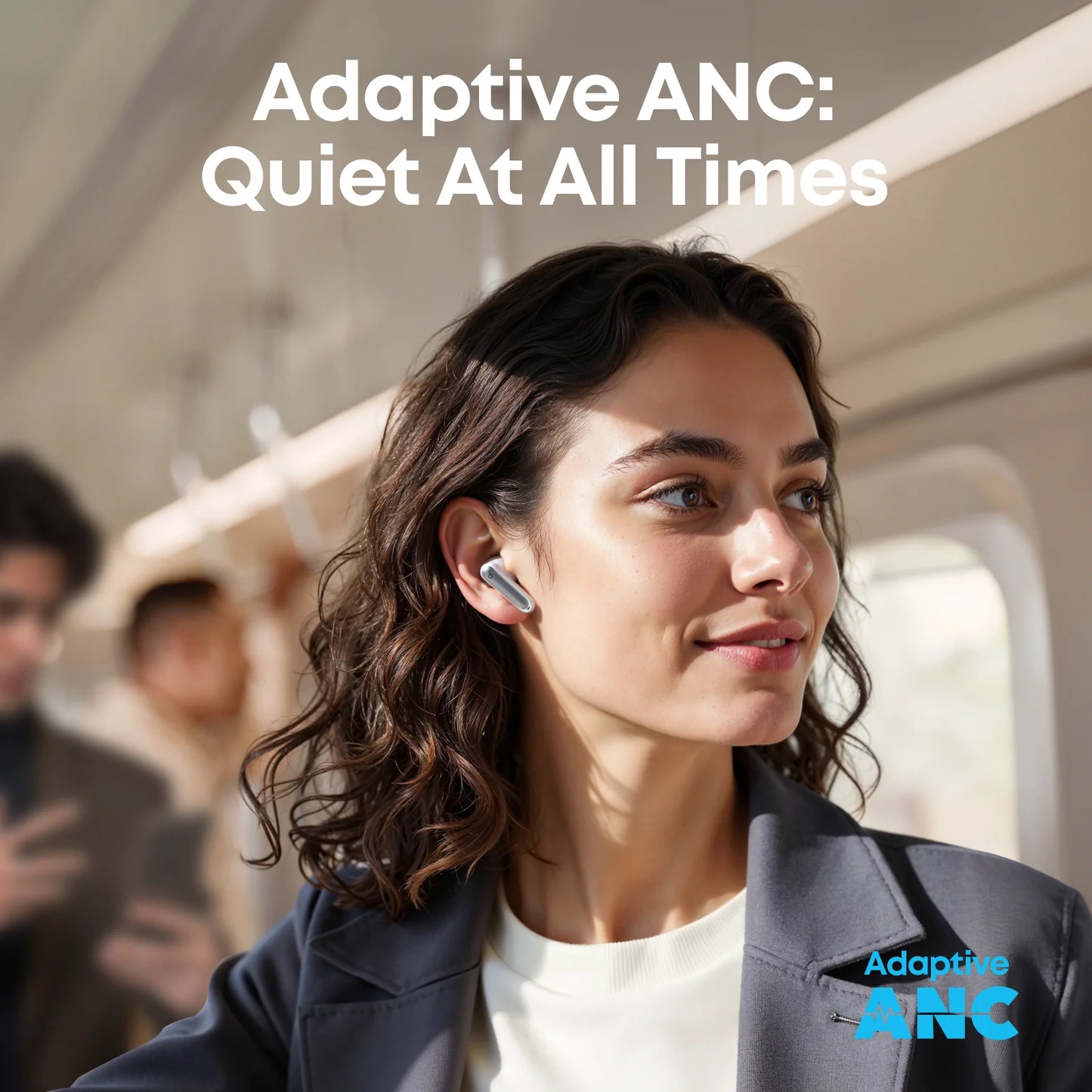 Anker Soundcore P41i TWS with 3000 mAh Built-in Power Bank White - سماعات بلوتوث مع باوربنك مدمج بسعة 3000 ملي امبير وكيبل تايب سي مدمج من انكر ابيض