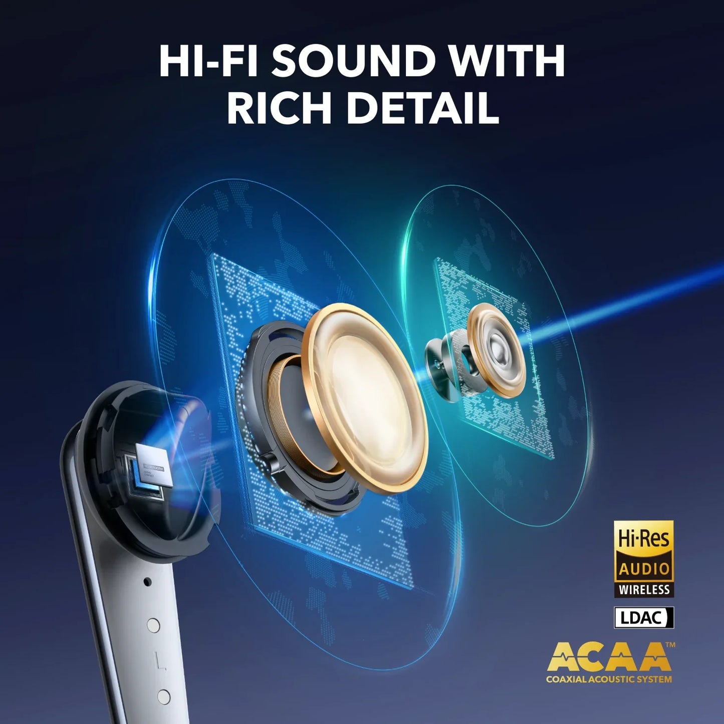 Anker Soundcore Liberty 4 Pro Black  - سماعات بلوتوث بتقنية الغاء الضوضاء من انكر اسود