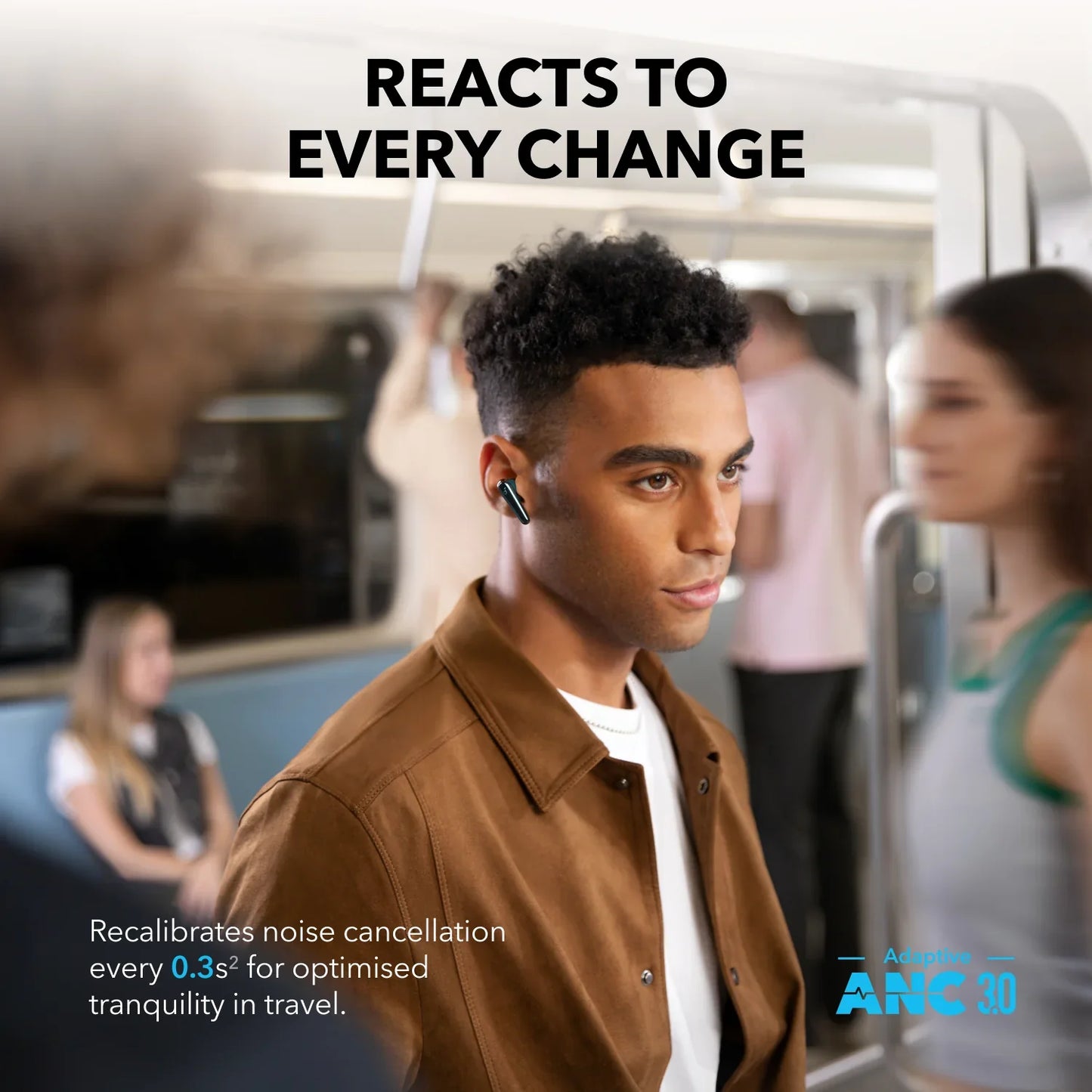 Anker Soundcore Liberty 4 Pro White  - سماعات بلوتوث بتقنية الغاء الضوضاء من انكر ابيض