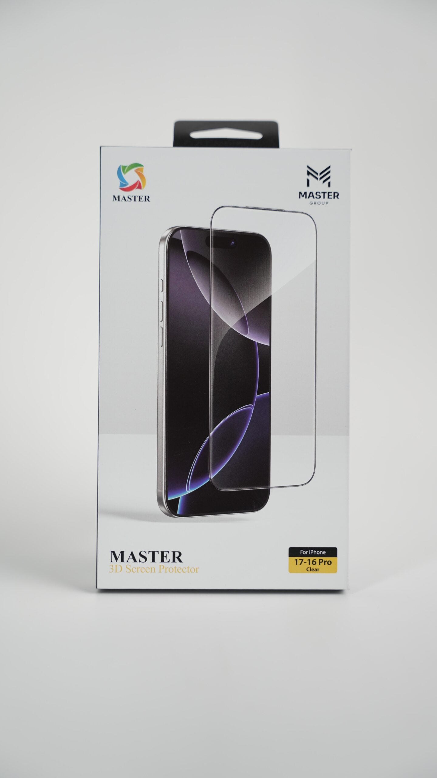 Master 3D Screen Protector Clear for iPhone 17-16 Pro - لاصق شاشة شفاف للايفون 17-16 برو من ماستر