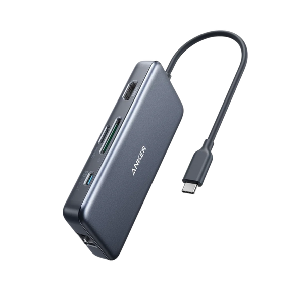 Anker PowerExpand+ 7-in-1 USB-C PD Media Hub Gray - توصالة تايب سي 7 في 1 من انكر