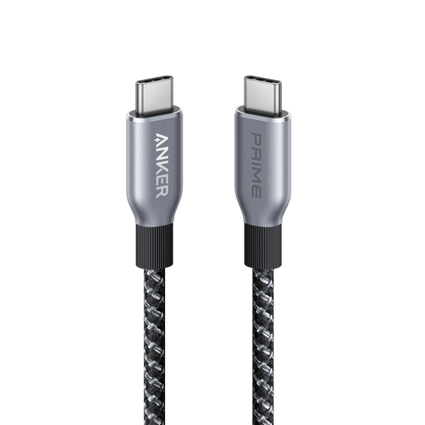 Anker Prime USB-C to C Cable 3ft 240W Upcycled-Braided Black - كيبل تايب سي تايب سي 240 واط من انكر