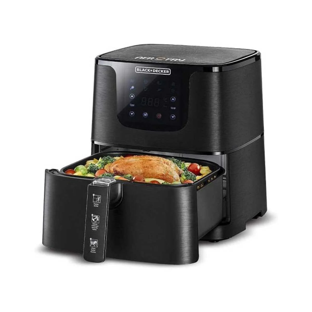 Black&Decker AF700-B5 Air Fryer 4.3L black - قلاية هوائية بسعة 4.3 لتر وبقدرة 1700 واط من بلاك اند ديكر