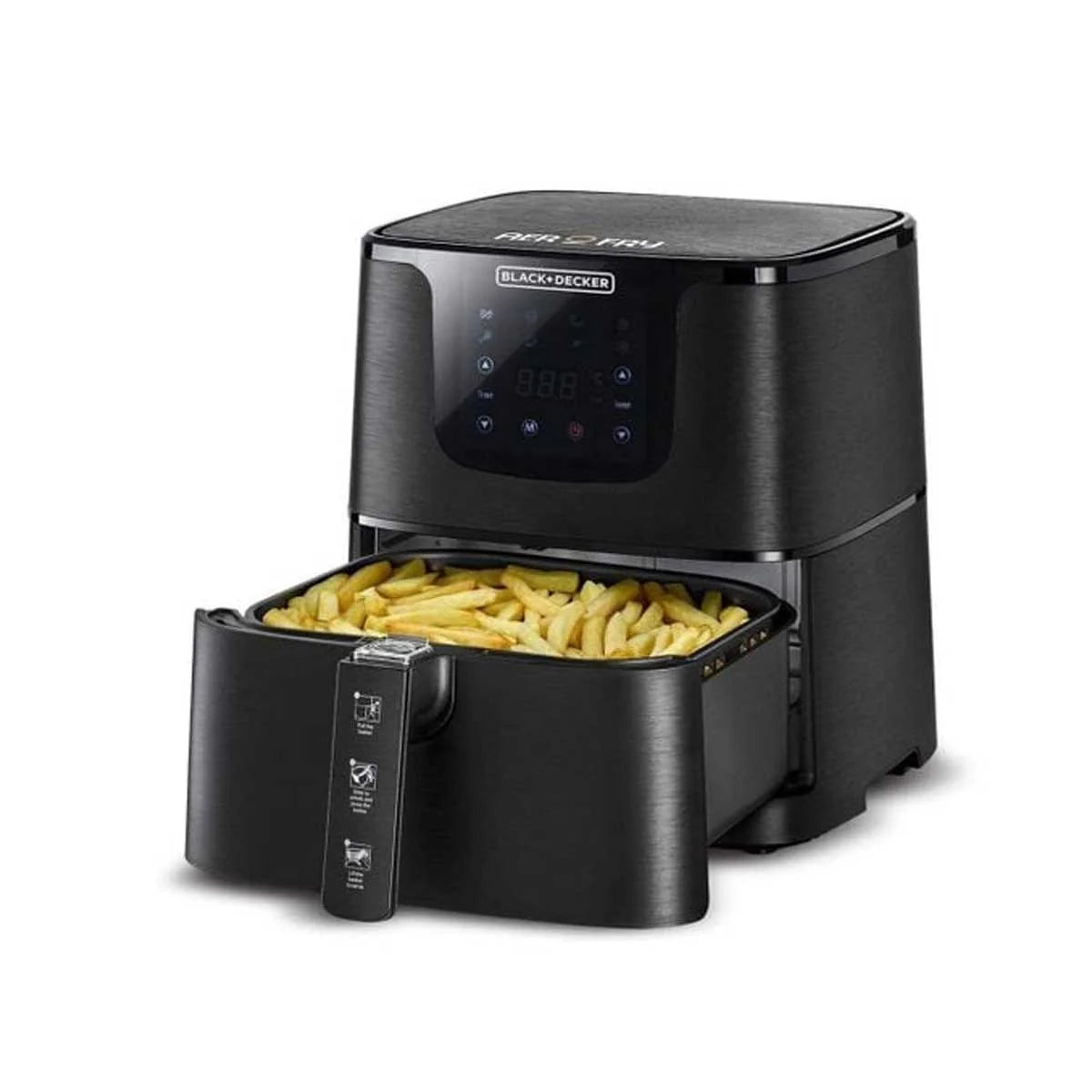 Black&Decker AF700-B5 Air Fryer 4.3L black - قلاية هوائية بسعة 4.3 لتر وبقدرة 1700 واط من بلاك اند ديكر