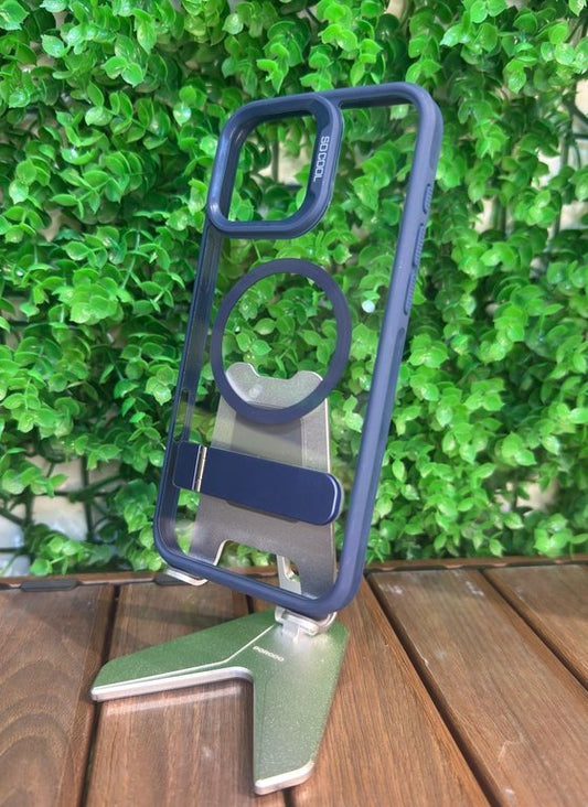 AN71 CASE FOR IPHONE 16 PRO MAX BLUE- كفر ماك سيف مع ستاند للايفون 16 برو ماكس