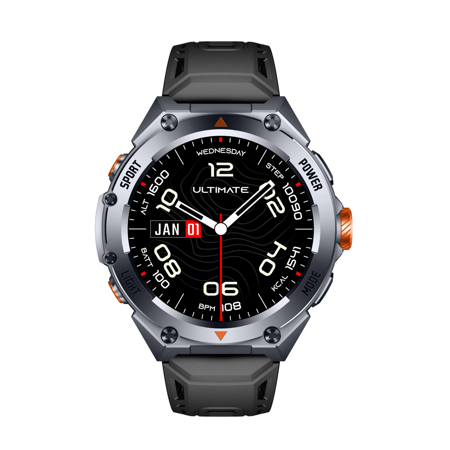 Master Watch G1 Smart Watch Black - ساعة ذكية جي 1 من ماستر اسود
