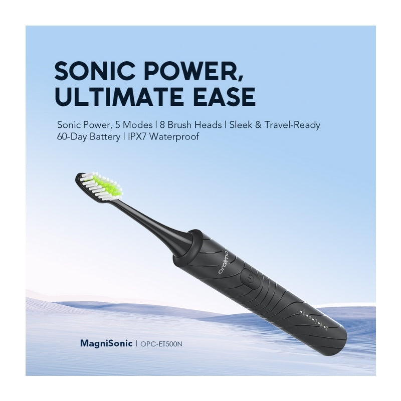 Oraimo Magnisonic Sonic Power Electric Toothbrush - فرشاة اسنان ذكية من اورايمو اسود