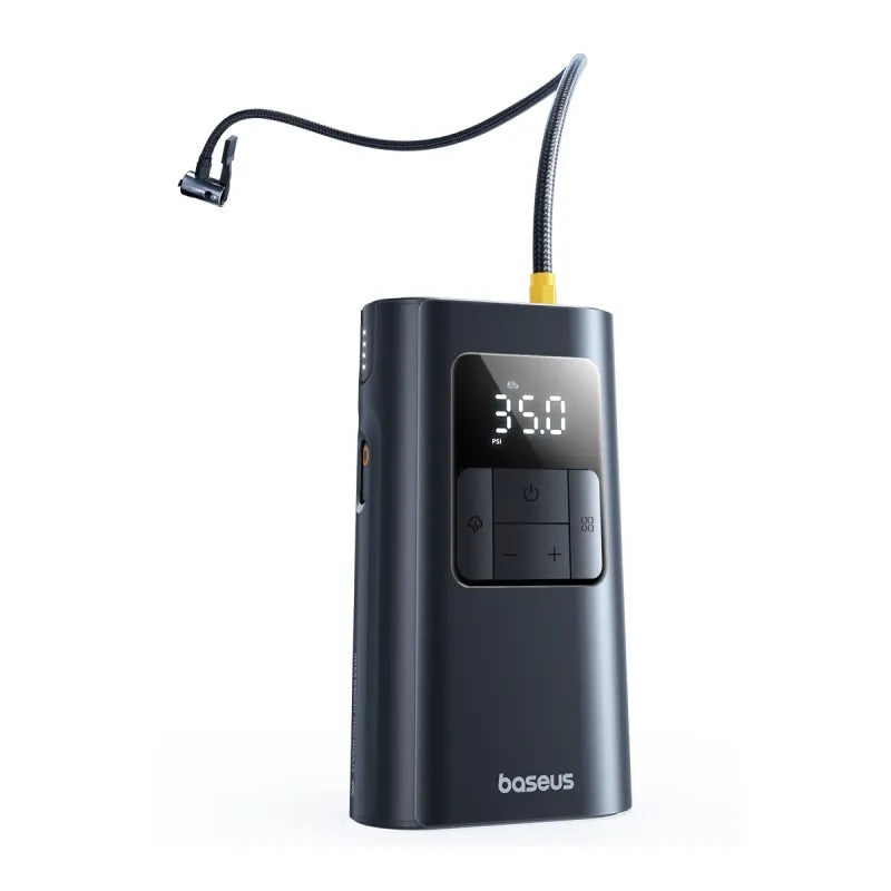 Baseus PrimeTrip VA1 Wired and Wireless 2-in-1 Tire Inflator Cosmic Black - منفاخ اطارات 6000 ملي امبير سلكي ولاسلكي 2 في 1 من باسيوس اسود