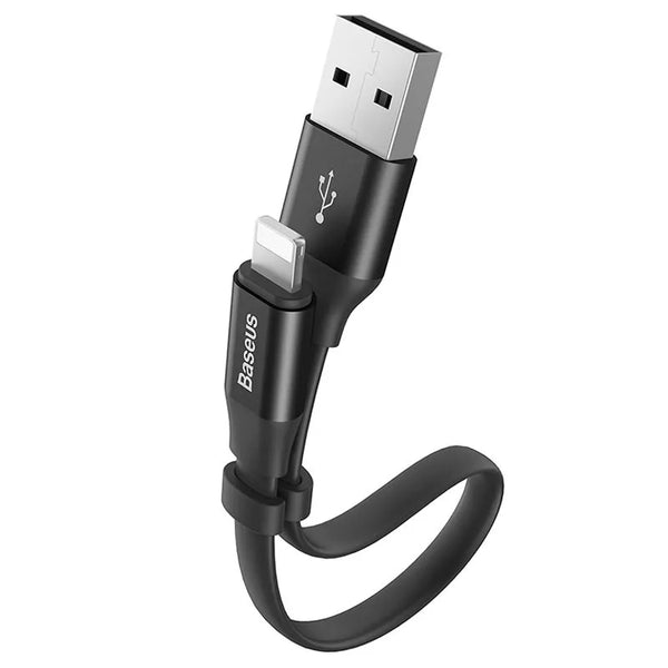 BASEUS NIMBLE PORTABLE CABLE 2A FOR IP 23CM BLACK - كيبل لايتننغ 23 سم من باسيوس