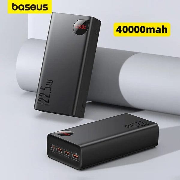 BASEUS HIGH CAPACITY 40000MAH 22.5W PPADM40 - باوربنك 40000 ملي امبير مع شاشة رقمية من باسيوس