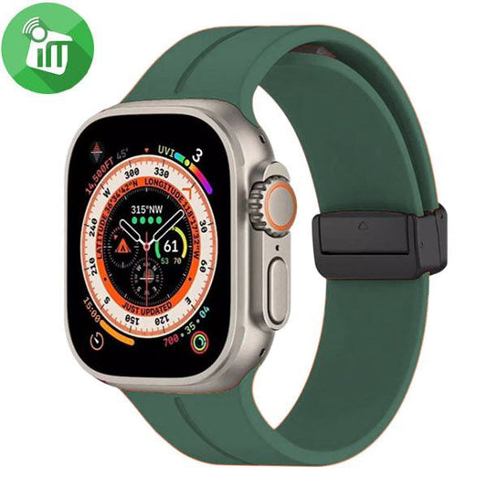 COTECI W108 IWATCH MAGNETIC SILICONE STRAP FOR APPLE WATCH 21048  - سير ساعات ابل رياضي من كوتي اخضر