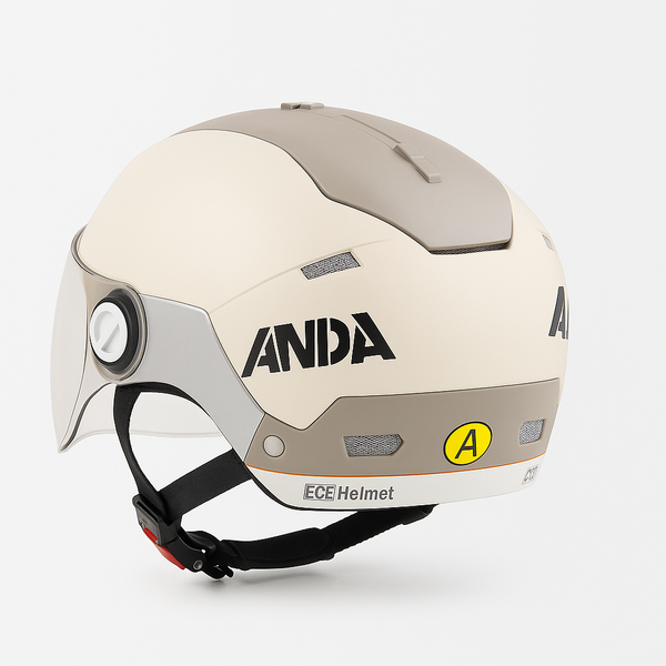 AD ELECTRIC VEHICLE HELMET CLASS A 3C BEIGE - خوذة دراجات كهربائية من الفئة A من AD بيجي