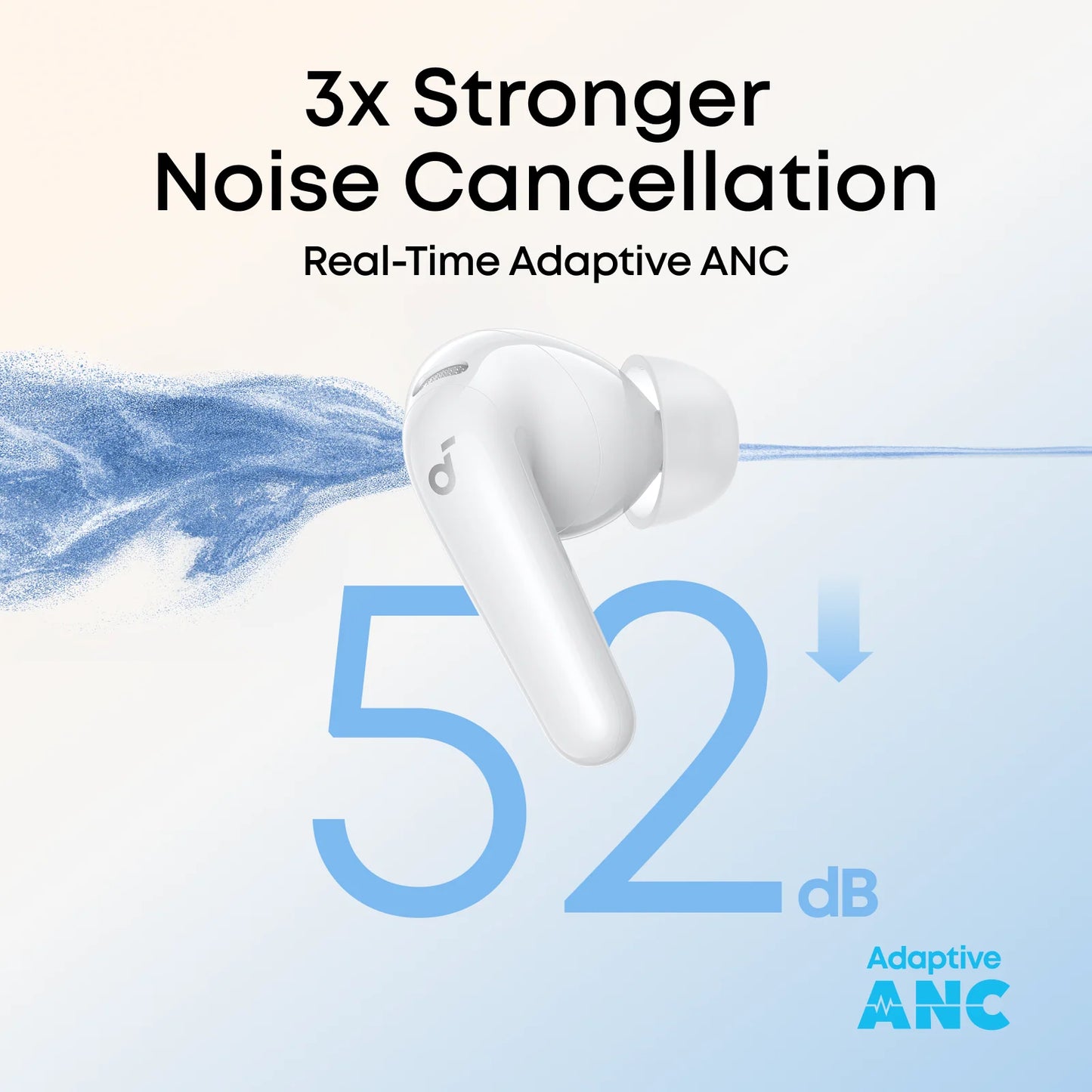 soundcore R60i NC White - سماعات بلوتوث بتقنية الغاء الضوضاء ودعم الترجمة الفورية من انكر ابيض