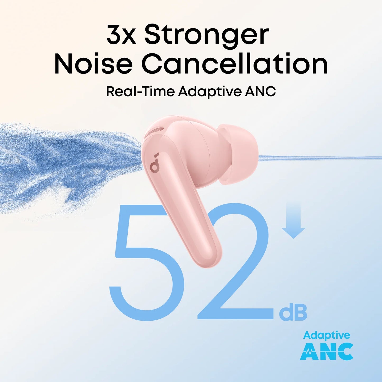 soundcore R60i NC Pink -سماعات بلوتوث بتقنية الغاء الضوضاء ودعم الترجمة الفورية من انكر وردي