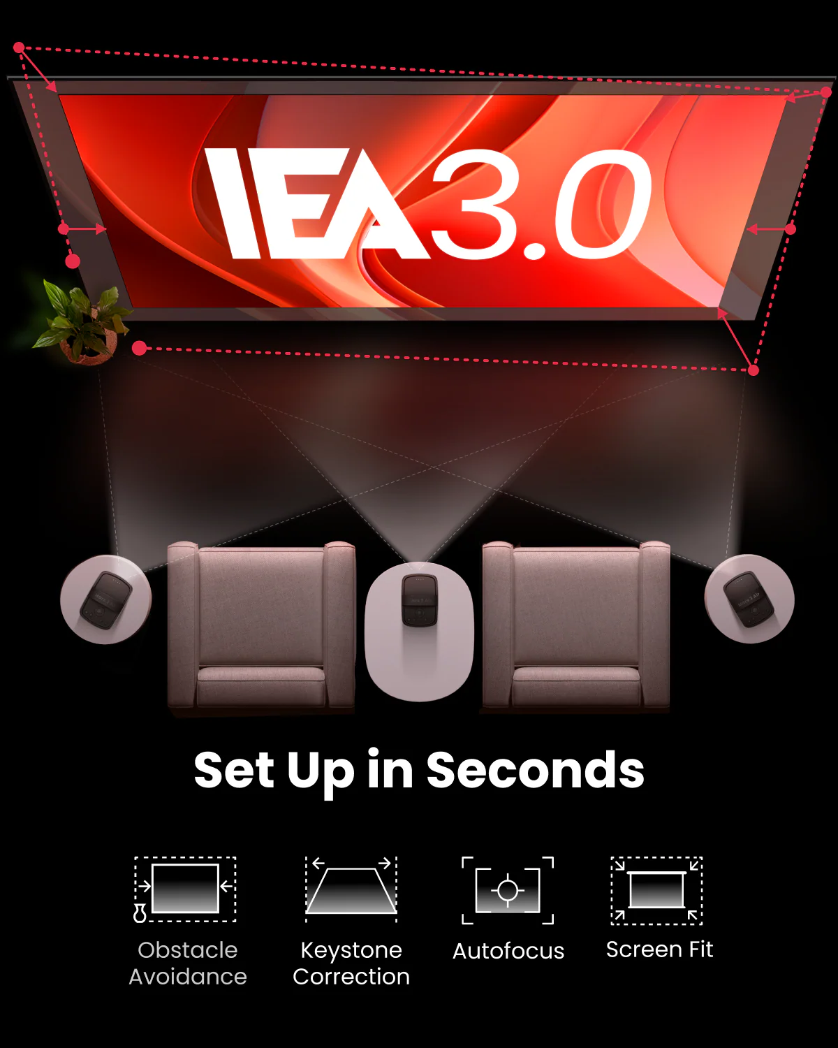 soundcore Nebula Mars 3 Air Portable Google TV Projector - داتا شو نيبولا مارس 3 اير من انكر