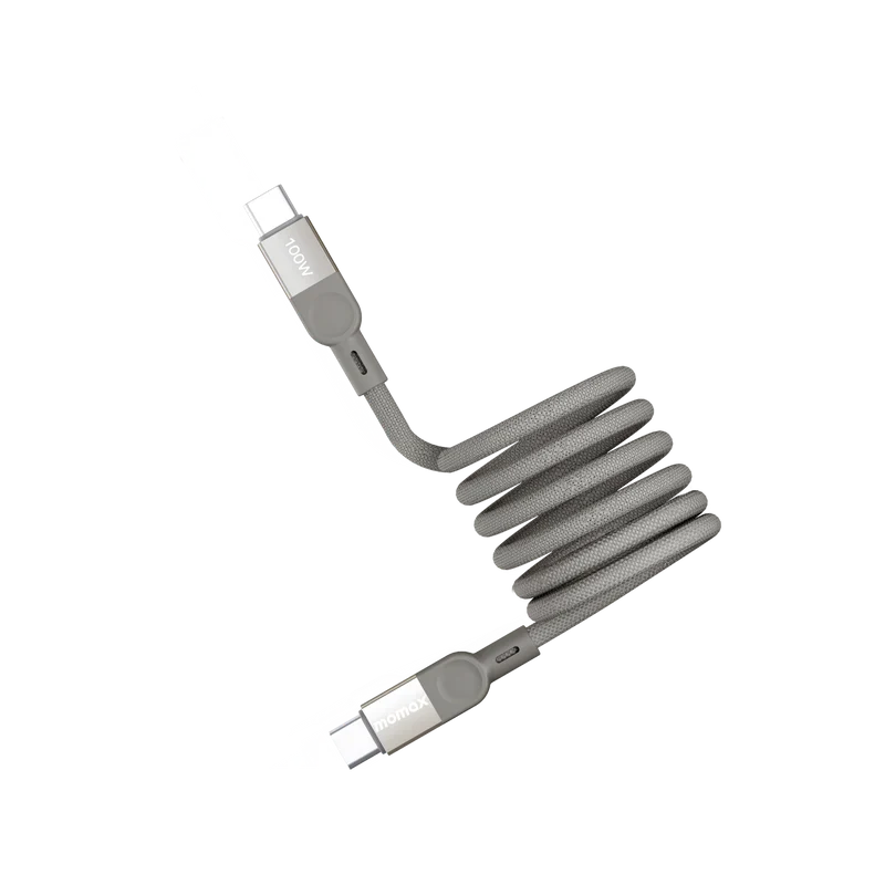 Momax Mag Link USB-C USB-C 100W USB2.0 Magnetic cable 1m DC35L - كيبل تايب سي تايب سي مغناطيسي 100 واط من موماكس