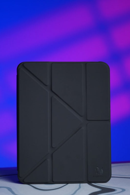 FOXTECH FLAT COVER WITH PEN SLOT FOR IPAD A16 2025 BLACK - كفر ايباد 11 (A16) 2025 مع مكان مخصص للقلم لون اسود من فوكس تك