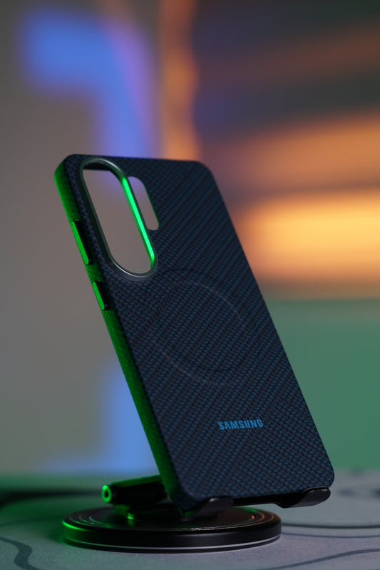 Galaxy S26 Ultra Carbon Magnet Case Blue - كفر سامسونج اس 26 الترا ماك سيف ازرق