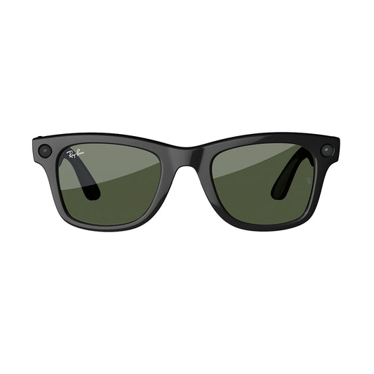 RAYBAN META WAYFARER SHINY BLACK G15 GREEN - نظارات ذكية من راي بان لون الاطار اسود والعدسات اخضر