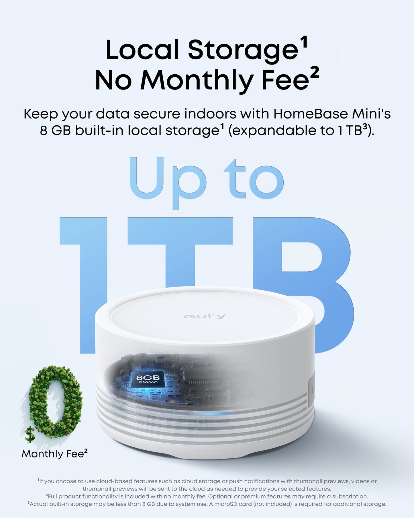 eufy Cam C35 2+1 kit White - كاميرا مراقبة منزلية داخلية وخارجية ذكية لاسلكية طقم 2 في 1 من انكر