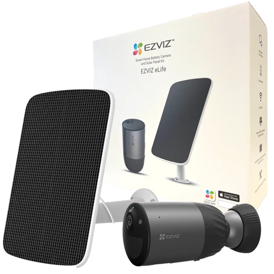 EZVIZ SMART HOME BATTERY CAMERA & SOLAR  PANEL KIT EB3 (3MP) - كاميرا منزلية خارجية ذكية مع لوحة شمسية وبطارية من ازفيز