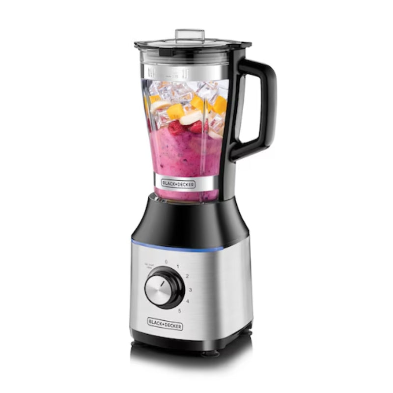 Black&Decker BX650G-B5 High Speed Premium Blender with Glass Jar black/gray -خلاط عالي السرعة 700 واط من بلاك اند ديكر