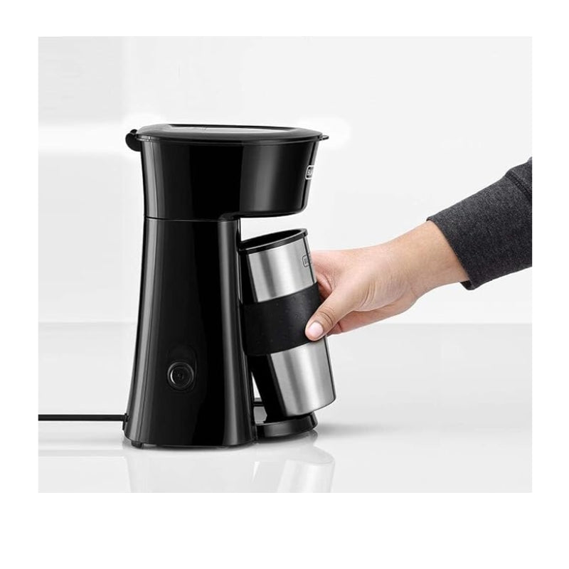 Black&Decker DCT10-B5 Coffee maker with travel mug - ماكنة تحضير القهوة بقدرة 650 واط مع كوب سفر من بلاك اند ديكر