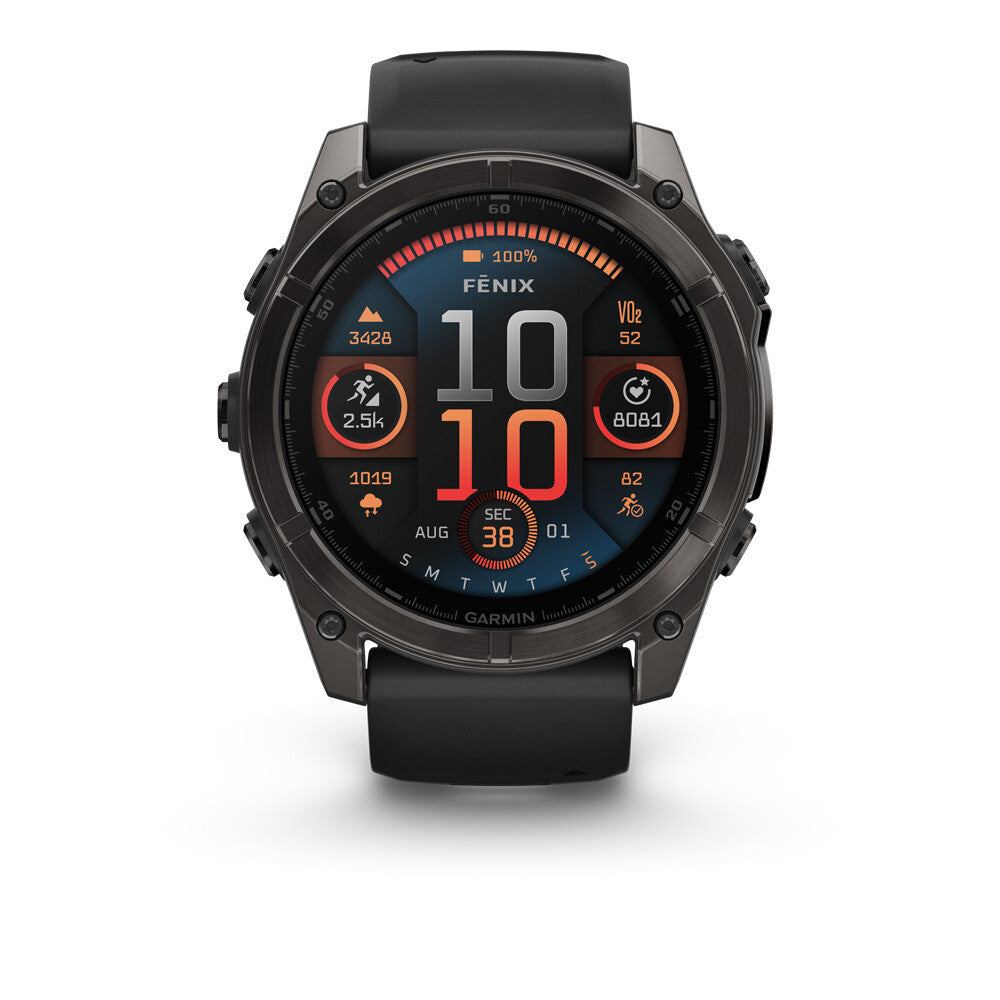 GARMIN FENIX 8 SOLAR-SAPH 51MM BLACK - ساعة ذكية من كارمن اسود