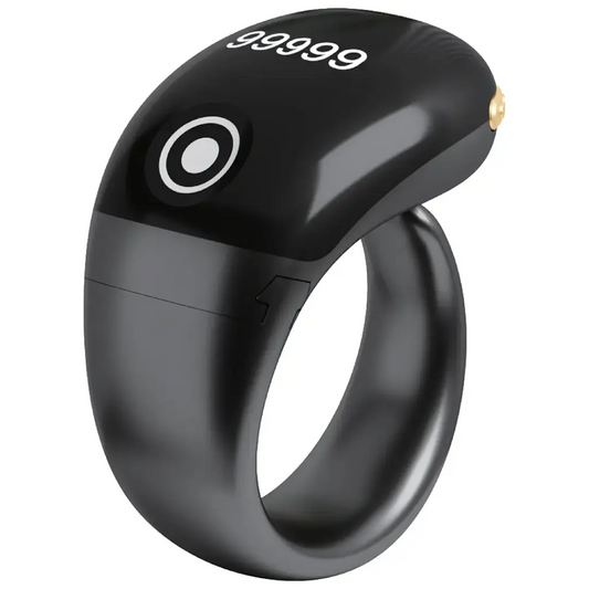 Green Lion Smart Zikr Ring with OLED Display Black - خاتم ذكر ذكي بتصميم قابل للتخصيص حسب المقاس (18/20/22 مم) مزود بشاشة من كرين اسود
